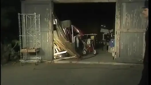 Dude plows tall busty blonde on bale of hay