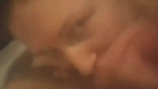 Whore Natasha licks a scrotum