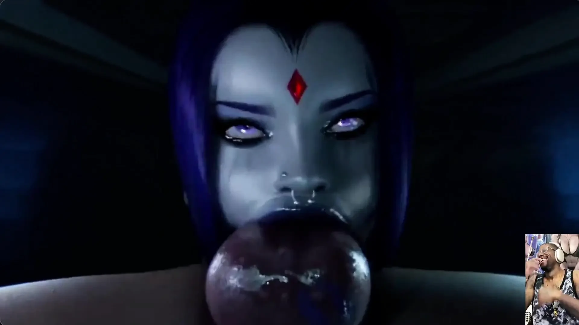 Mai Thigh Fucks a Cock While Slutty Chun-li Watches, Tight Teen Raven Deepthroats a Cock