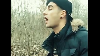 Middle Eastern Guy Swallows Cum From Found Friends Condom and Then Big Cums on Eated Condom
