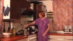 Milf spanked and fucked in kitchen