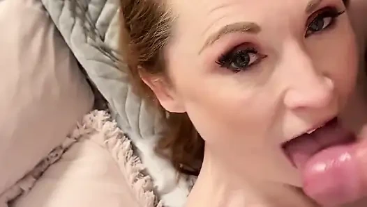 POV Waking up to a Good Throaty Face Fucking and Mouthful of Cum