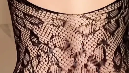 Casual Sex with a Stepsister in Sexy Fishnet Lingerie