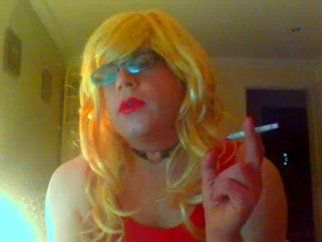 Sissy Simone Blonde Bimbo Smoke Slut