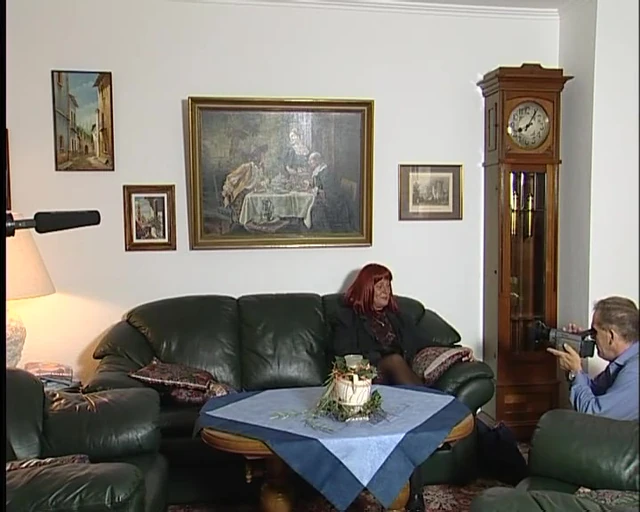 granny opens her thighs and shows her chubby cunt