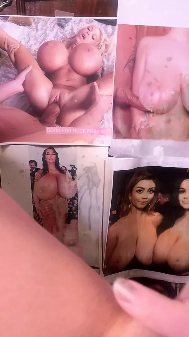 Gooning and Squirting on Huge Tits