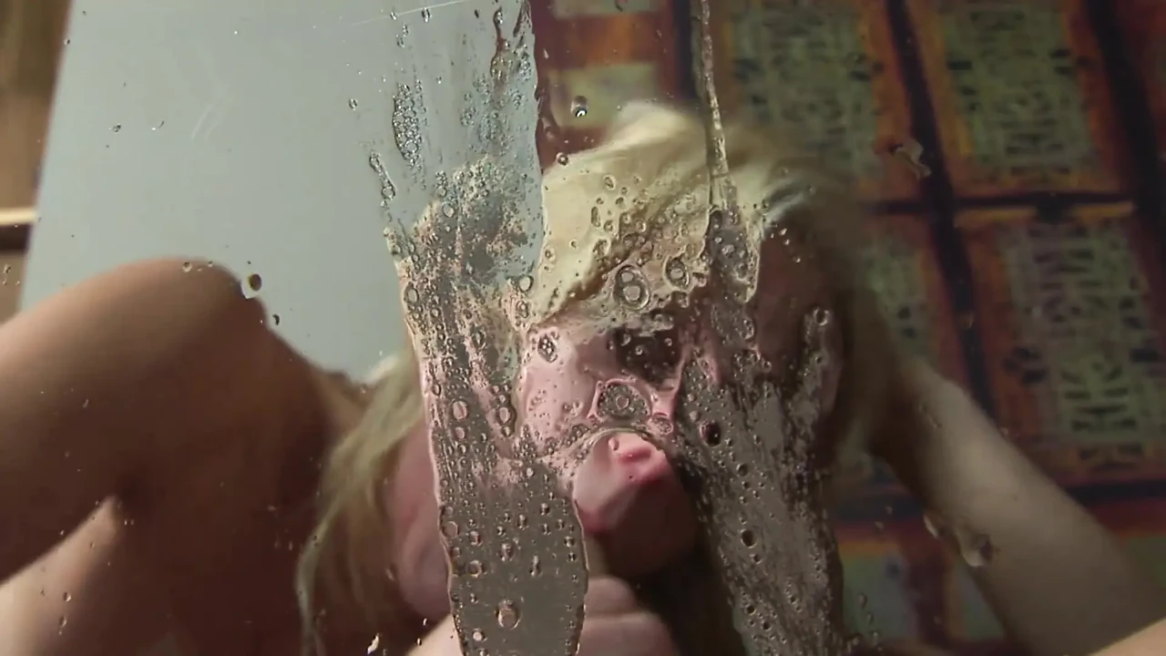 Naughty blonde is getting roughly fucked in her throat