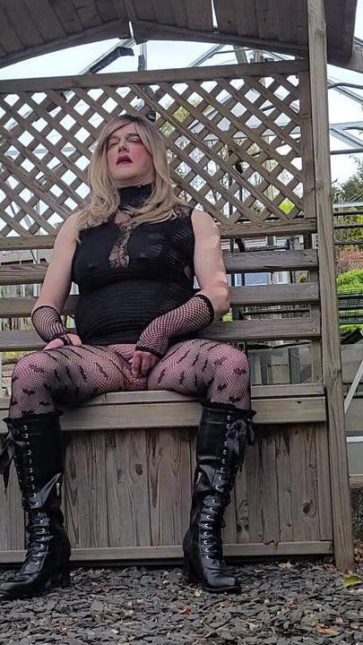 Must-share moment from "Sissy clit rub outdoors in the garden"