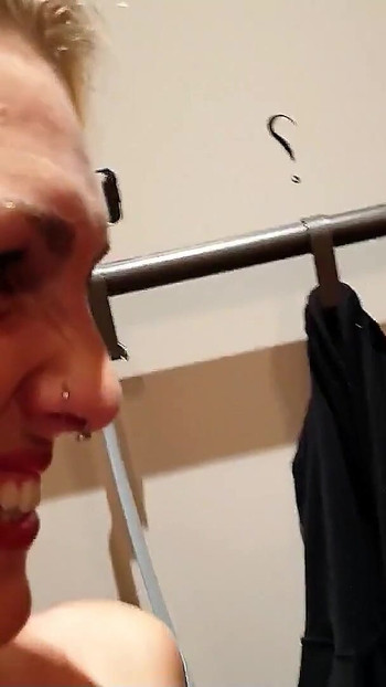 Captivating moment from "German Public Scandal FFM 3Some in Changing Room with two Dirty Girls"