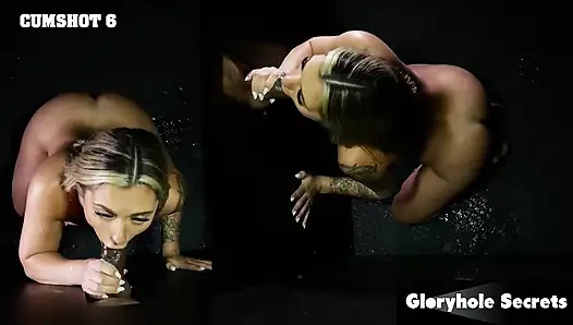 СЕКРЕТЫ ГЛОРИХОЛА - дебют цыганки Розы - глотает массивные порции спермы