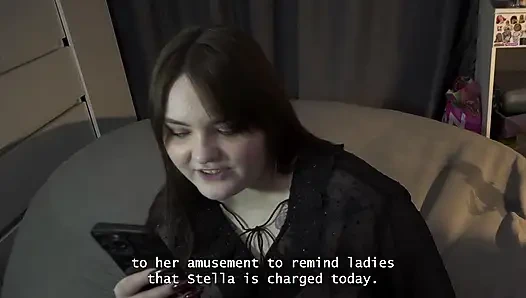 Porn story - Stella smirks with mischief while fucking her boyfriend with a strap-on