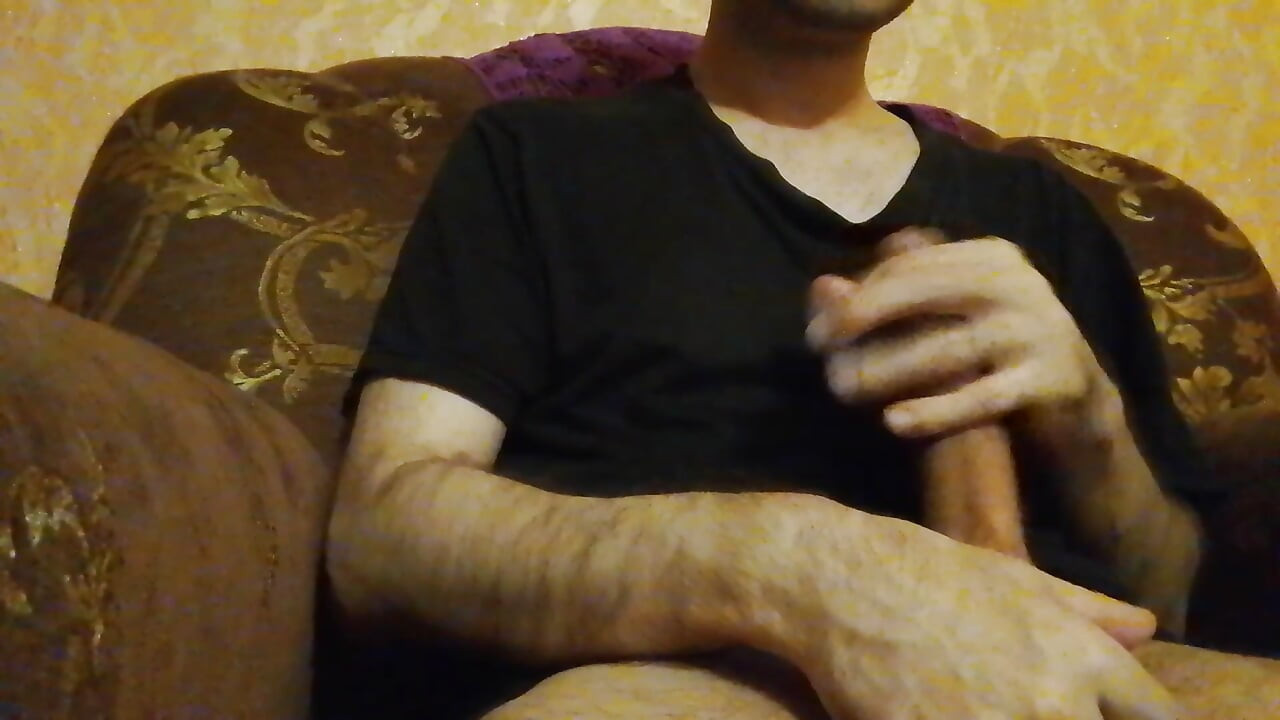Horny Guy Jerking and Cumming. so Much Thick Cum