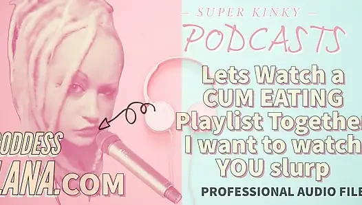 HANYA AUDIO - Kinky podcast 12. Yuk, tonton playlist yang lagi asik jilat sperma bareng-bareng aku pengen nonton kamu lagi asik ngisap kontolmu