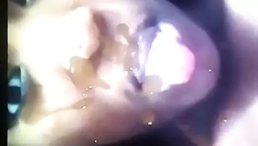 Benim sıcak boşalmak üzerinde ona seksi sıcak dik pis Slutty siyah yüz