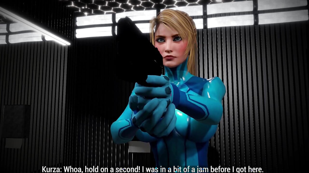 Cocktroid remake - sıfır takım elbiseli samus x futa kurza, banyo görevi