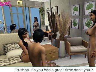 Pushpa Aunty Final Episode - Busty Mature Milf Threesome ,Stepmom with boyfriend -WickedWhims