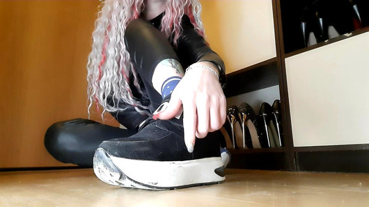 Sports shoes fetish, sock fetish and scented feet fetish