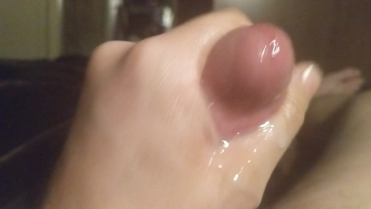 Lubed up cock explodes