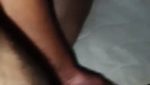 My wife's legs, and my dick...