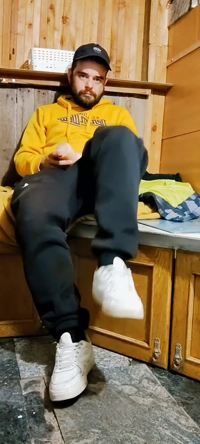 Masturbation and Cumshot in a Yellow Jacket