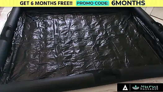 Nuru masajı - jewel diamant duş sonrası komşuyu kaygan nuru sikişiyle ödüllendiriyor