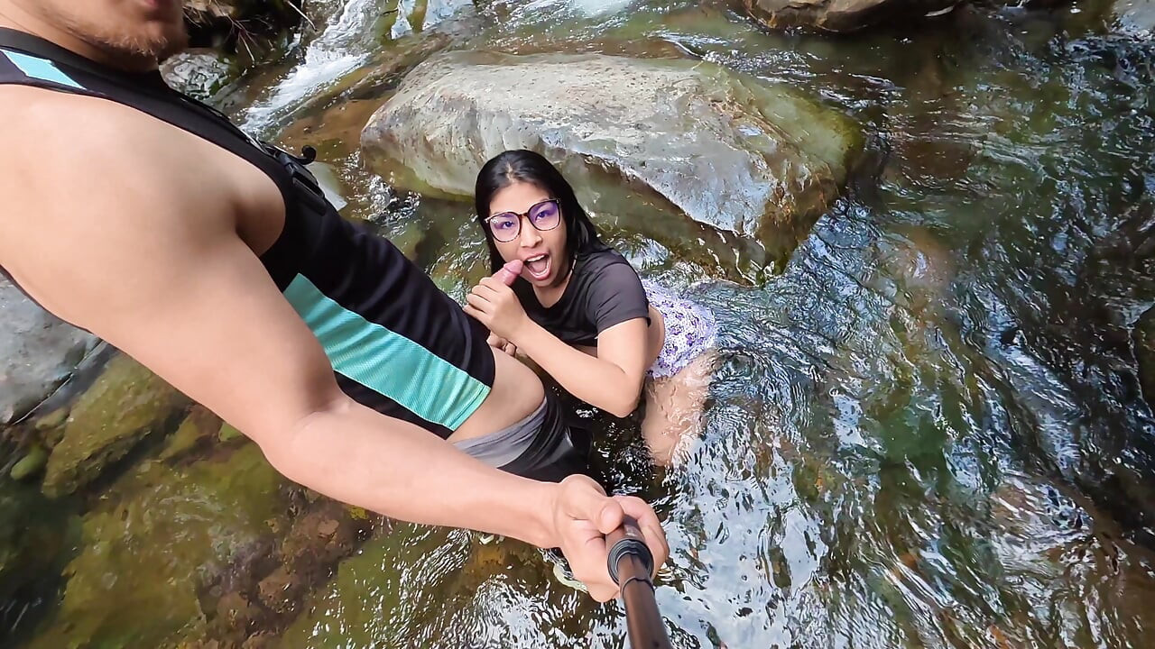 FINAL PART fucking in the river.. SEX IN PUBLIC a madness lets her face be filled with cum