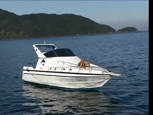 Outdoor boat deck big dick sex for this long haired blonde