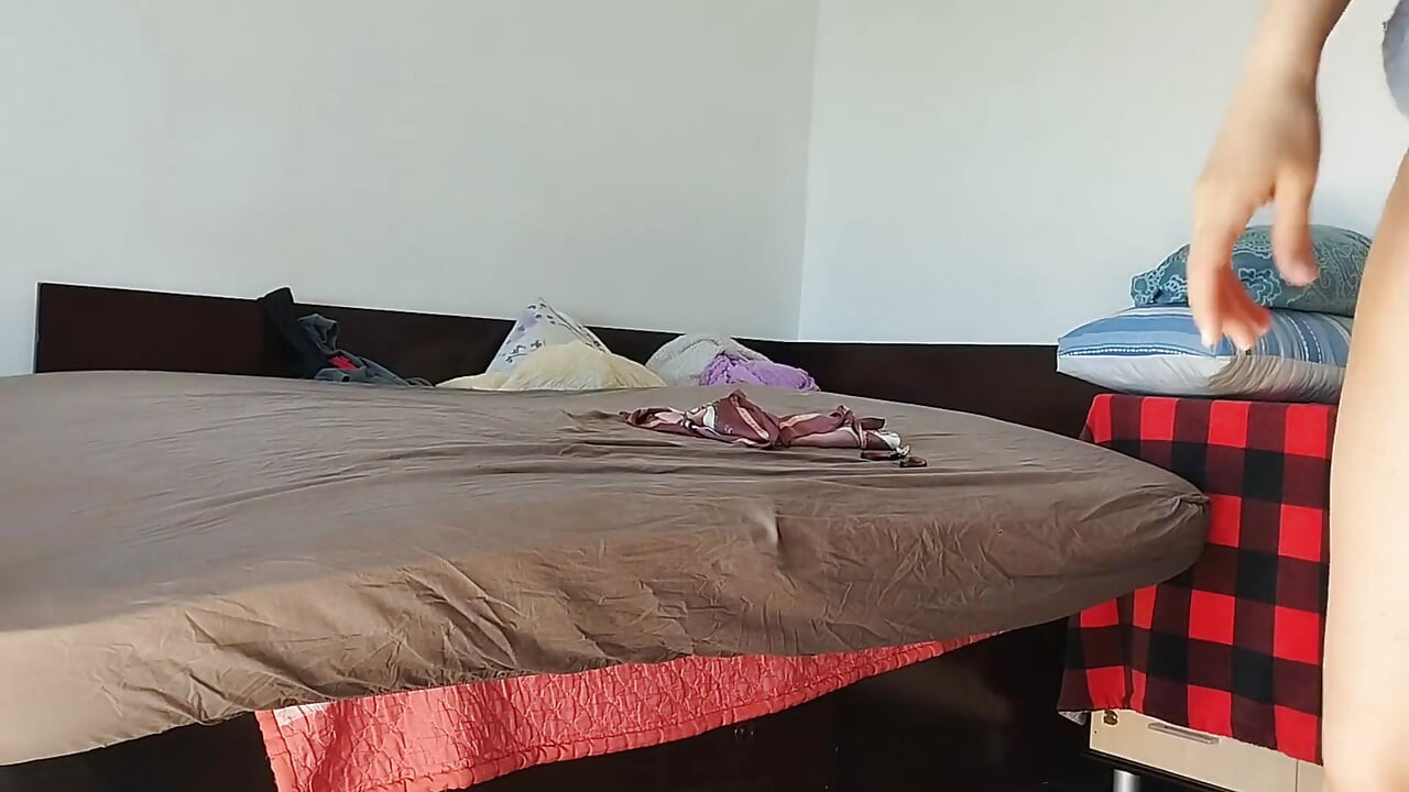 Sexy Brunette Tries on Pantyhose