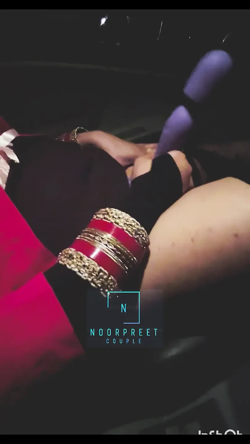 Indian desi hotwife fun with vibrator in car at night time