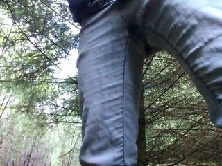 James having cheeky quicky in a forest