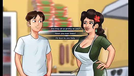 Summertime saga: heiße italienische MILF aus der pizzeria, episode 55