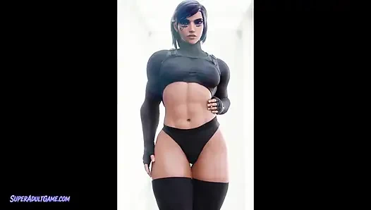 Фара с большой попкой - подборка Overwatch (3D-реалистично)