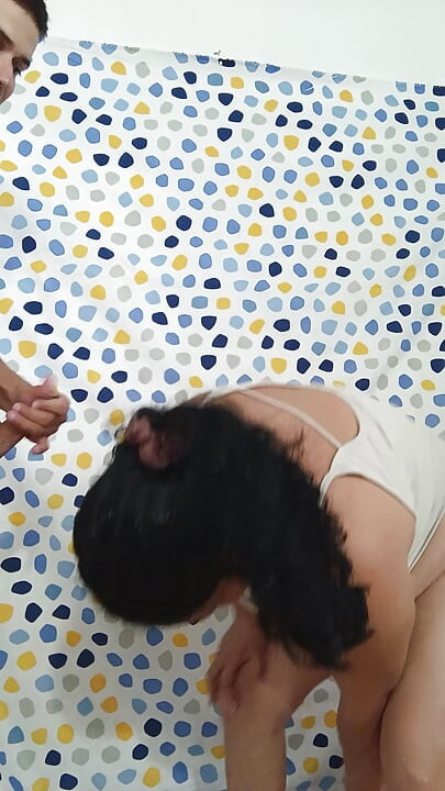 Pretty wife sucking cock