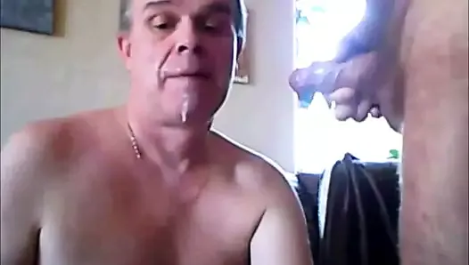 Older swedish cocksuckers treating an older man's big cock