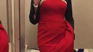 1 vestido vermelho apertado