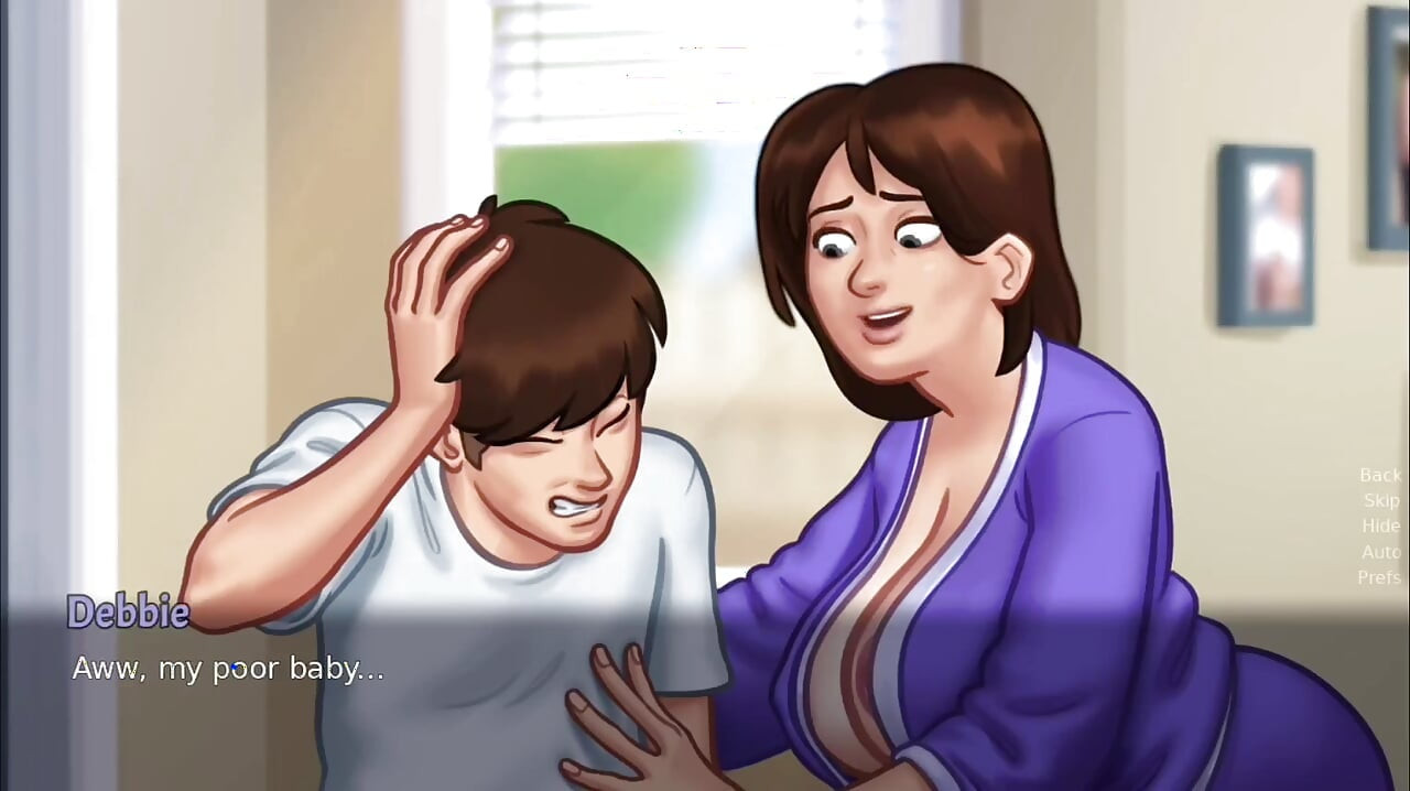 Debbie exposes her big boobs - summer time saga