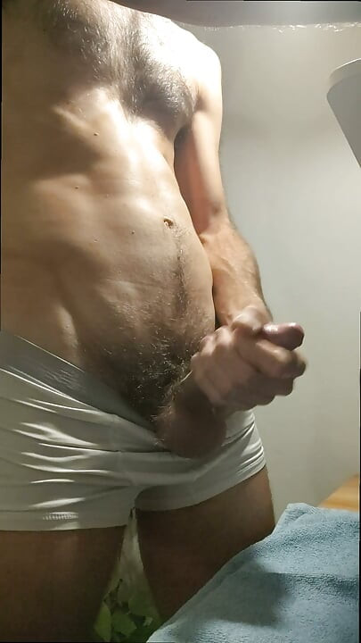 Hairy Uncut Cock Edging - Hands-Free Squirt
