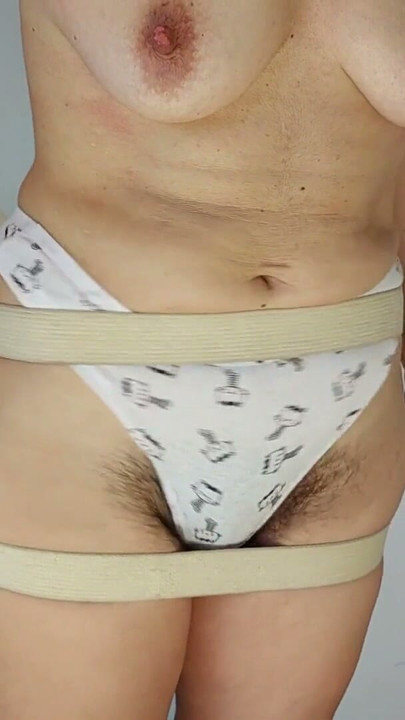 Latina brunette with a big ass vibro massage in panties 🔥 Milf hairy pussy big nipples | Clip 1