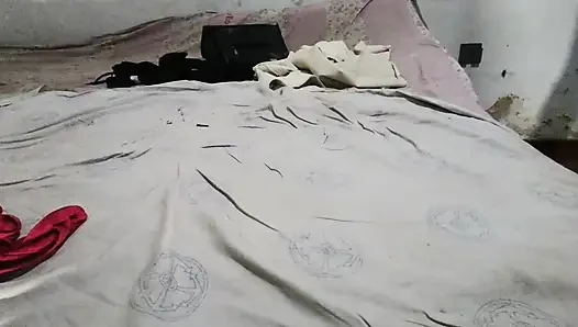 ep5 Desi stepmom found cam of stepson and she strips for him to see Pussy Show Begins Laying on the bed starts her boobs job.mp4