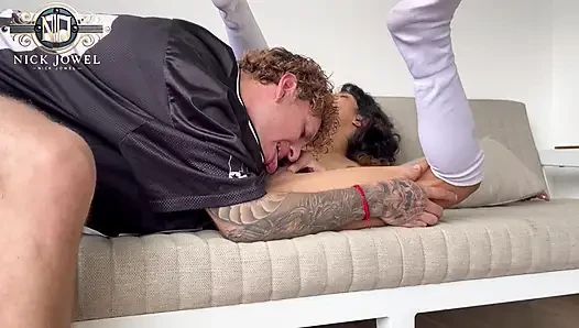 A Petite Girl Seduces Her Neighbor to Put His Cock in Her