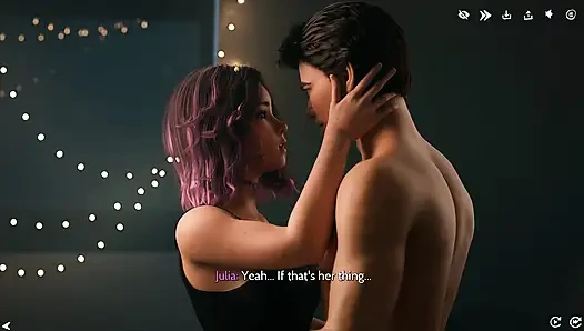 Taze kadınlar #2 - Chloe ve Julia bir şişe şarabı üçlü sekse dönüştürüyor