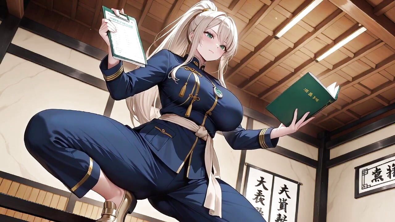 Samurai tóc vàng trong màn làm tình sâu xanh! Quỳ gối trong hành lang Nhật Bản, khoe cặp mông dịu dàng của cô ấy
