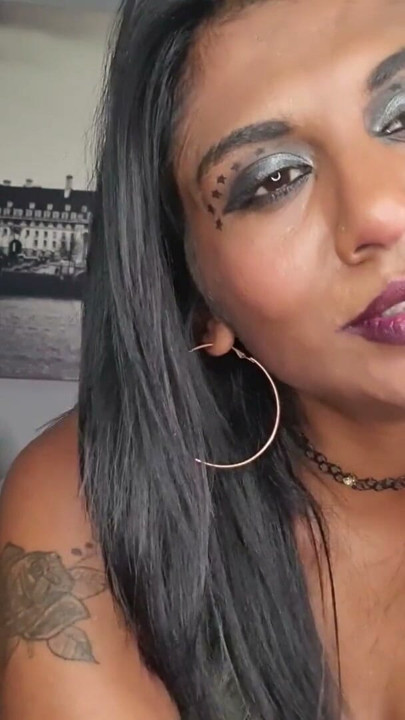 Worthless Indian slut humiliates herself, dirty talk cum on her face, JOI | Clip 2