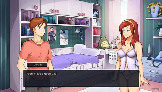 Сводная сестра в трусиках в постели