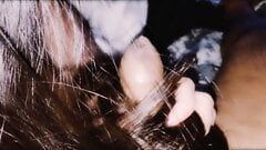 Amateur With Long Hair Gives Hairjob And Fucks. Her Long Hair Is Flaunting And She Gets Fucked From Behind In 4k Quality