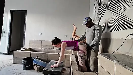 The Construction Worker Was Very Pleased When He Received a Visit From His Bosses at the Construction Site.