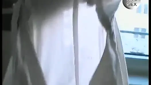 Hot blonde finger fucks herself after stripping on the bed