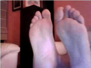 Straight guys feet on webcam #578