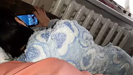 My sister is watching a movie and I masturbate to my girl