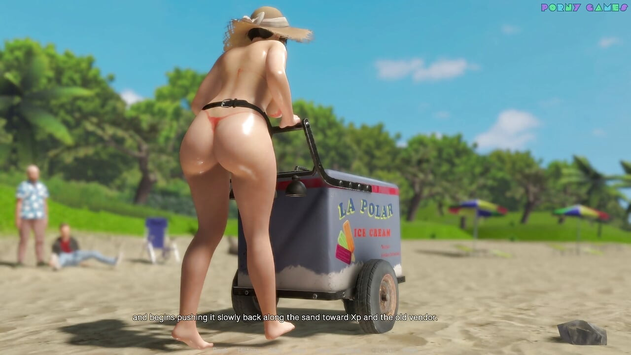 Friendly Housewife by White Foam - Getting Drilled by an Old Man, on the Beach, Behind Her Husband 12